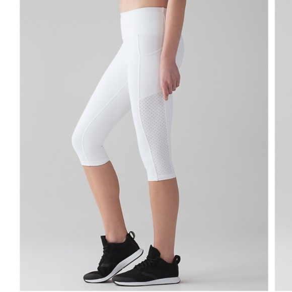 lululemon athletica Pants - Lululemon Mind Over Miles White Crop